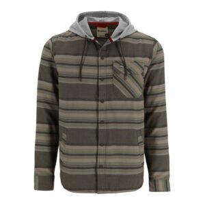 Simms Santee Flannel Hoody Hickory/Dolomite Blanket Stripe