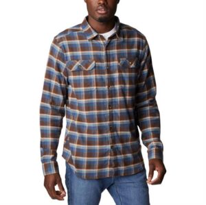 Columbia Flare Gun Stretch Flannel Mens, Cordovan Shadow