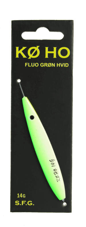 KØ HO Gennemløbs Blink KØ HO Fluo Grøn Hvid 14g