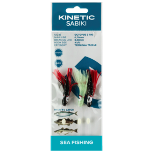 Kinetic Sabiki Octopus S Glow/red/black - Torskeforfang